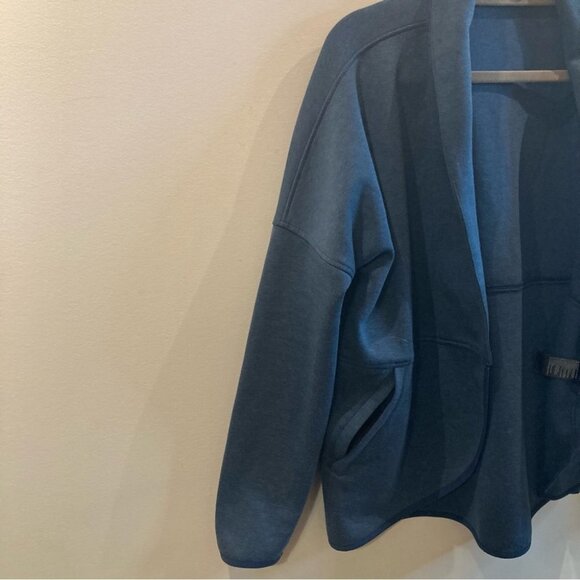 THE NORTH FACE Sz S  High Low Rounded Hem Open Front Pockets Jersey Knit Jacket - Picture 7 of 8